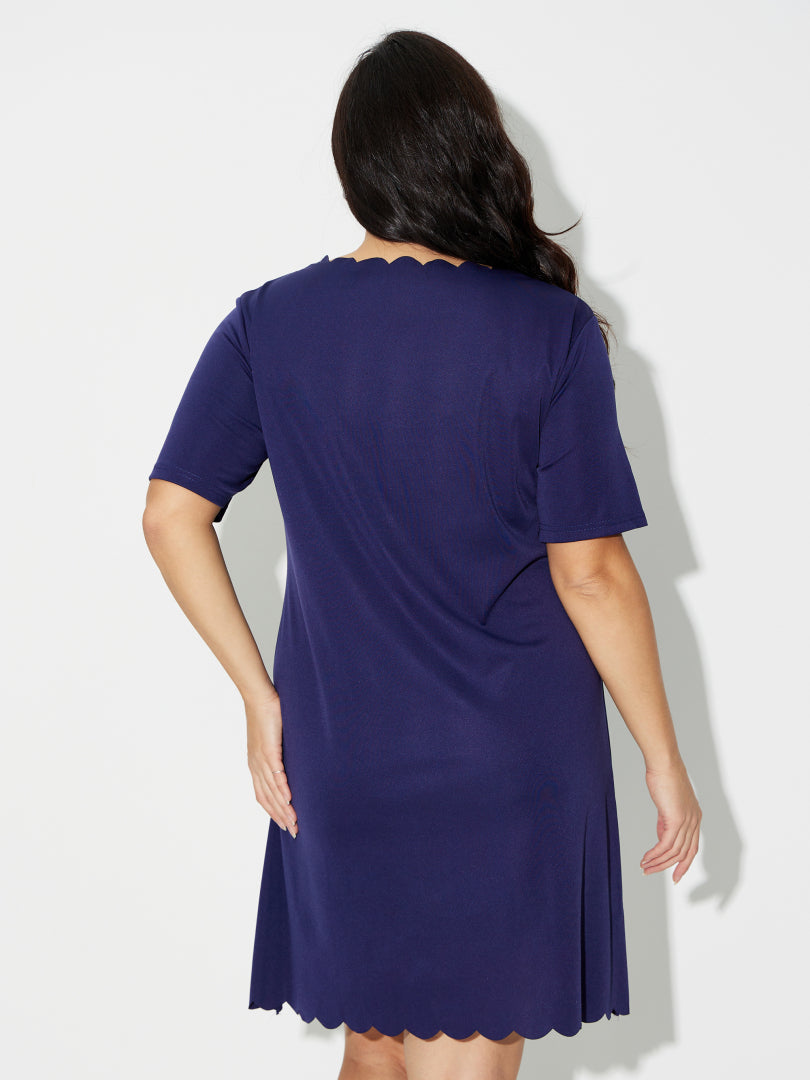 Plus Size Sequinned T-Shirt Dress 120565