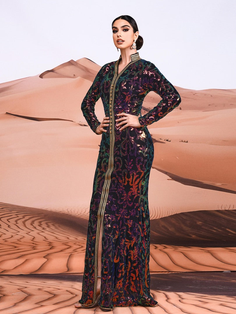 Ruffle Arabian Dresses 1308052