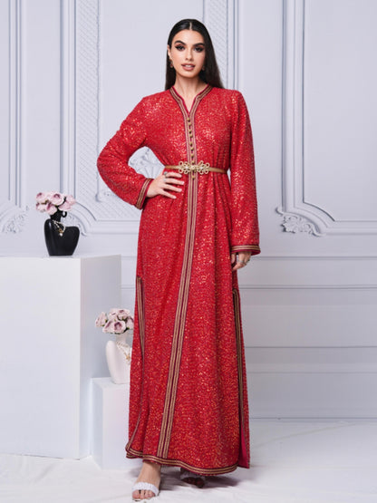 Belted Arabian Dresses 1284002
