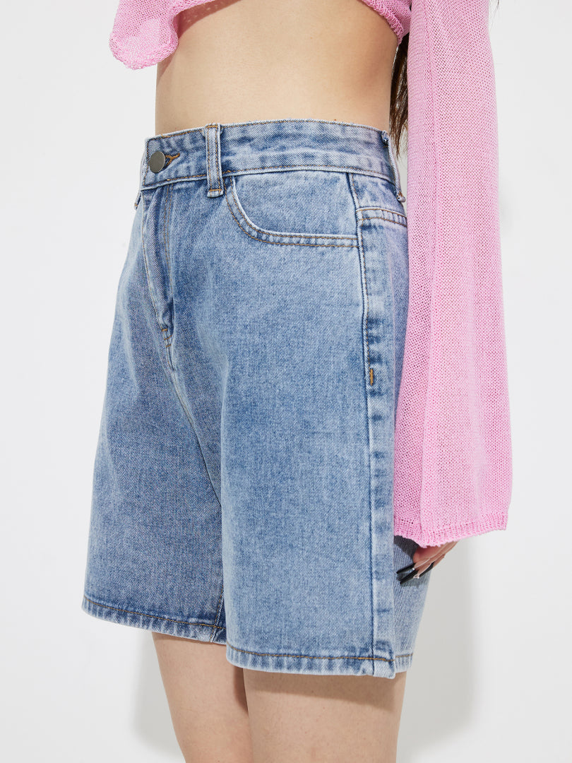 Denim Wide leg Shorts 1260192