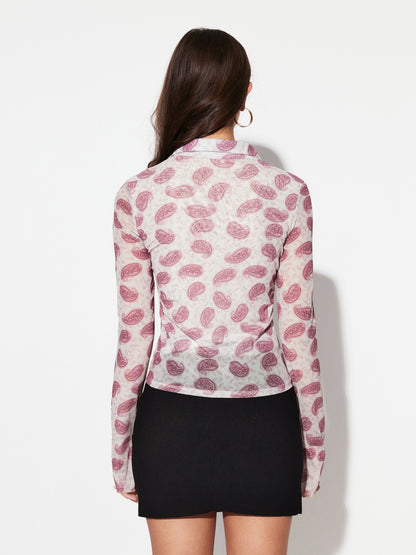Feather Placket Blouse 1282062