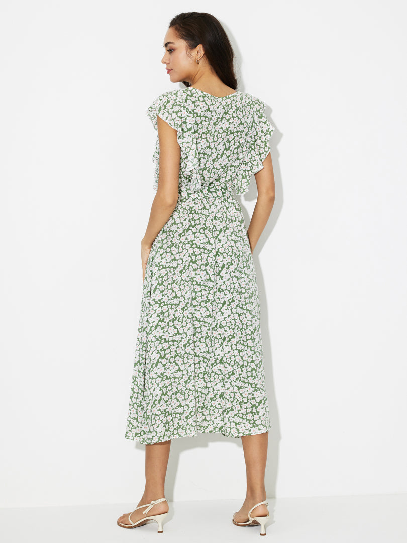 Ruffle A-Line Dress 118536
