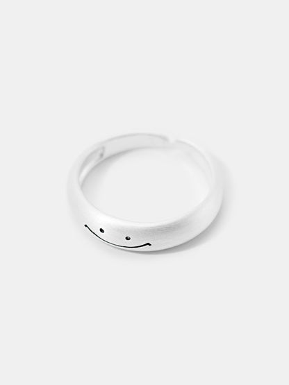 Smiley Face Design Adjustable Ring 121099
