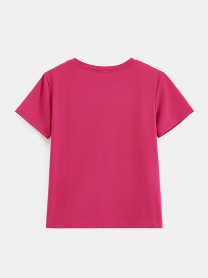 Embroidered Pullover T-Shirt 1250712
