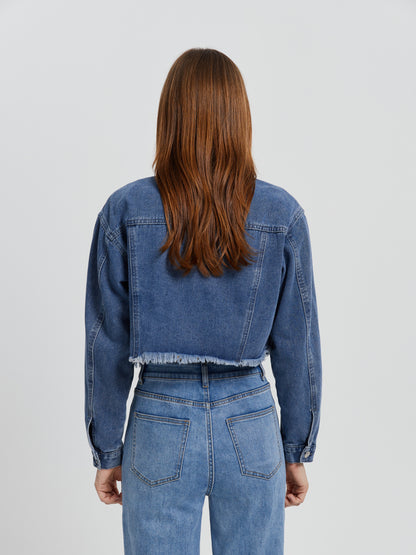 Raw Hem Trucker Jacket 113436