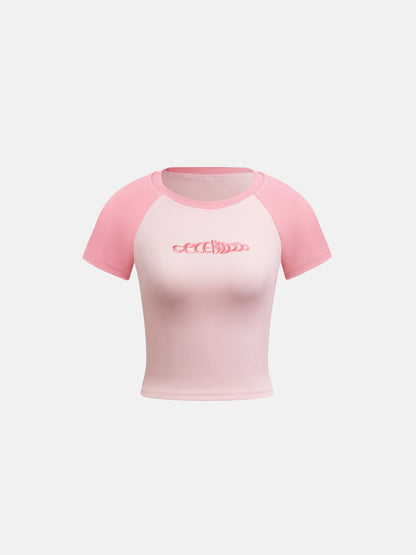Embroidered Pullover T-Shirt 1260822
