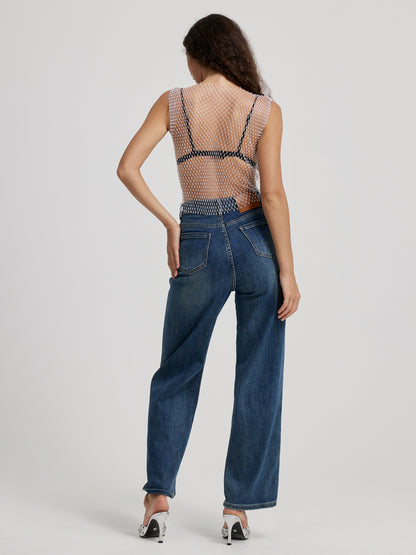 Sheer Rhinestone Top 109702