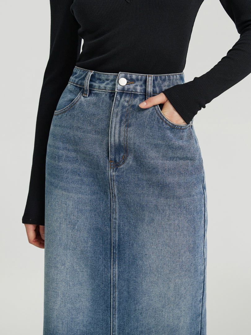 Slit Straight Skirt 112889