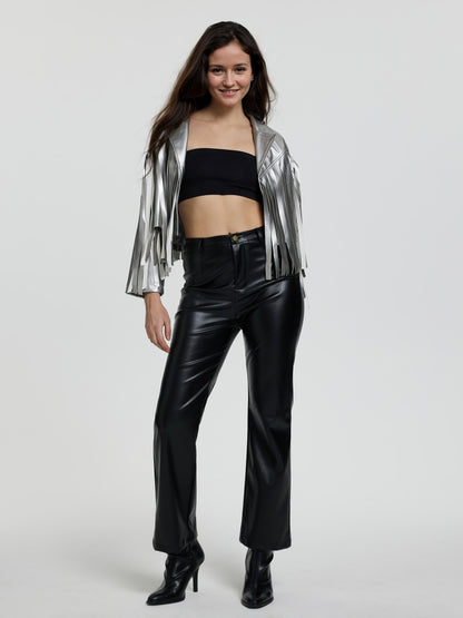 Cropped Fringed Jacket 116420