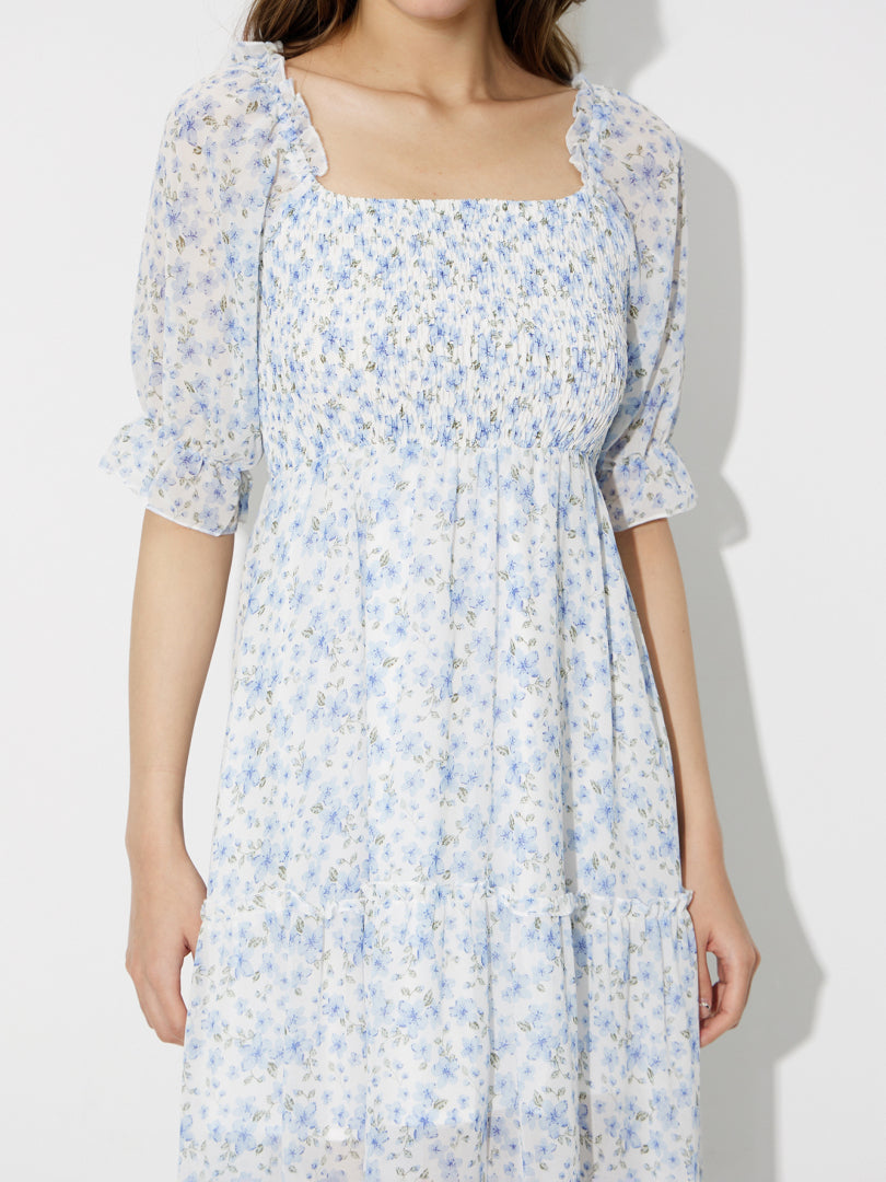 کراسێکی چاپکراوی Smocked A-Line 120751