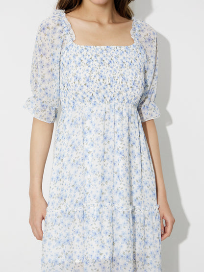 کراسێکی چاپکراوی Smocked A-Line 120751