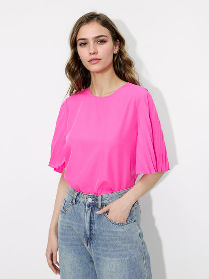 Pleated Pullover Blouse 120047
