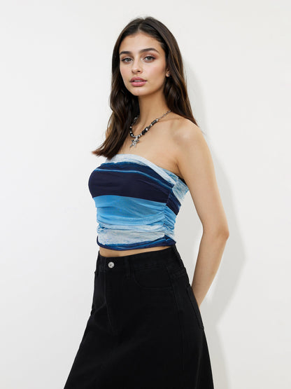 Gathered Tube Top 1248602
