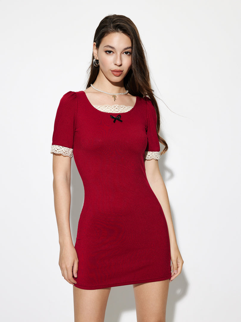 Patchwork Bodycon Dress 1277052