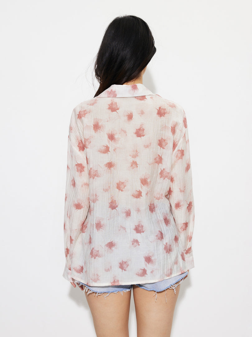 Sheer Placket Blouse 1269292
