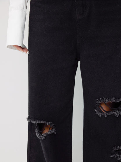 جينز ممزق بأرجل مستقيمة 117711