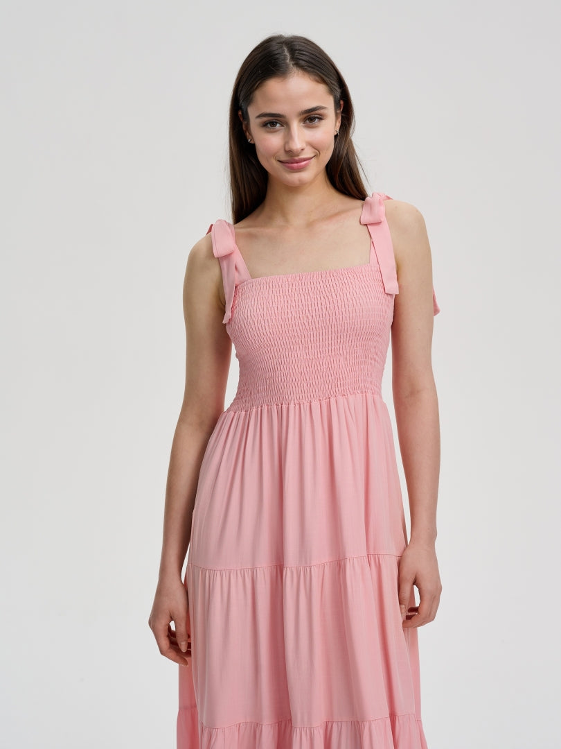 Smocking A-Line Dress 114083