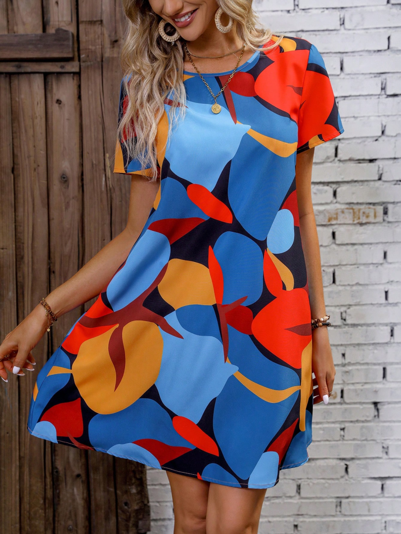 Color Block Shirt Dress 1300862