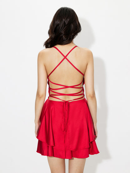 Open Back A-Line Dress 1248312