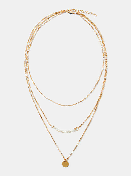 Geometric Artificial Jewellery - Multi-Layer Necklace 119431