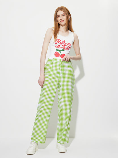 Printed Straight Leg Pants 1271362