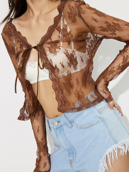 Lace Sheer Top 1230431