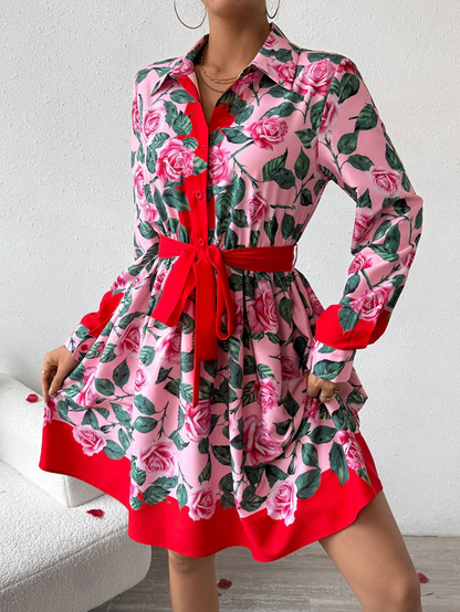 Printed Shirt Dress 1300842