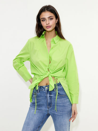 Knotted Placket Blouse 1239852