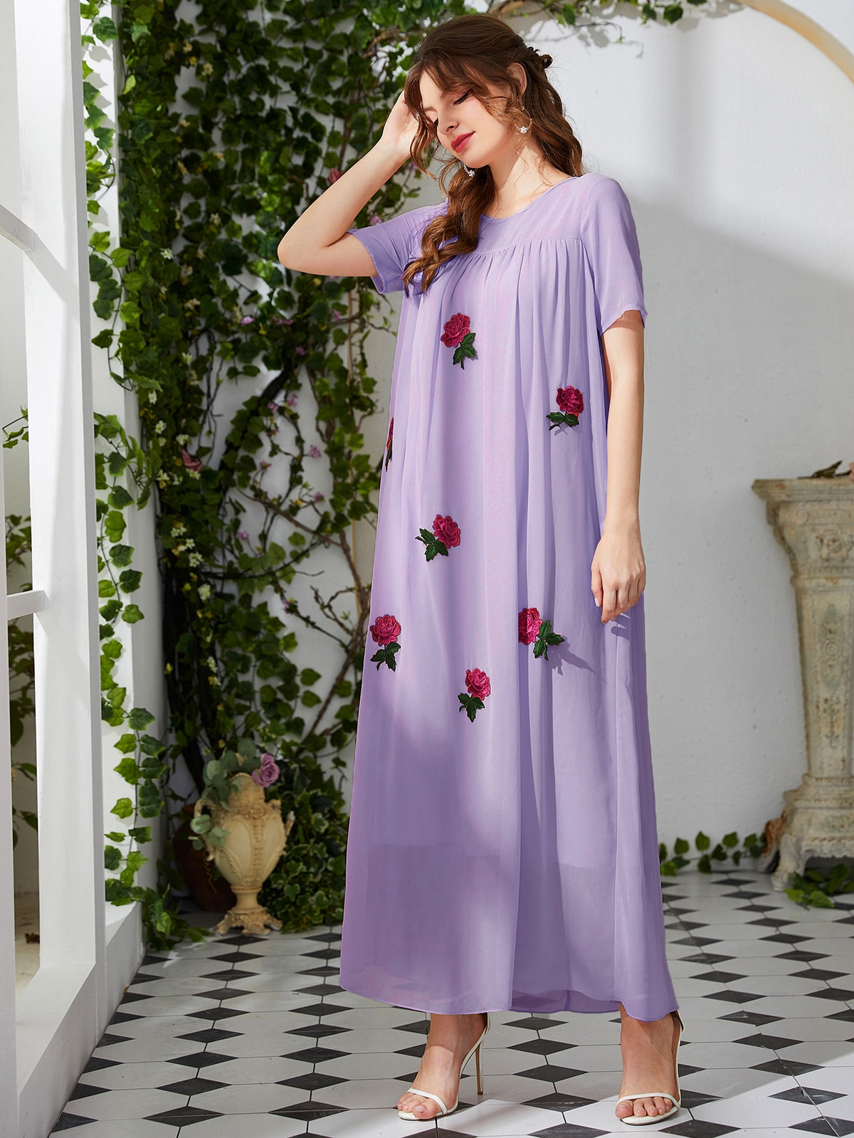 Applique Arabian Dresses 1288552