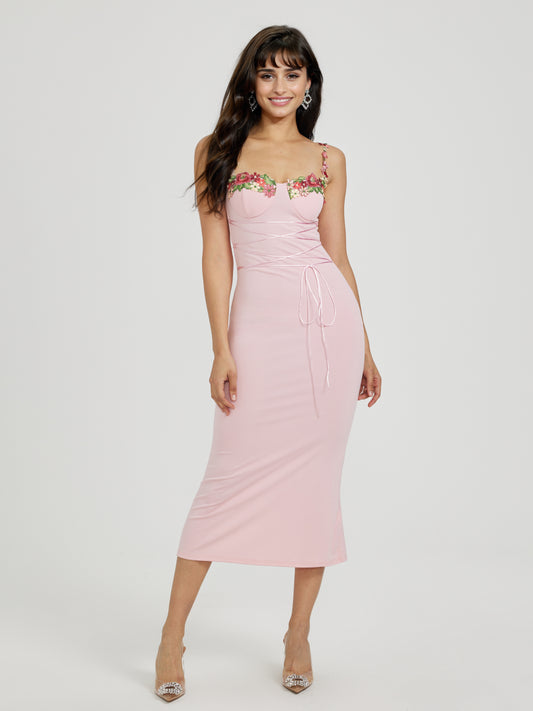 Embroidered Bodycon Dress 116685