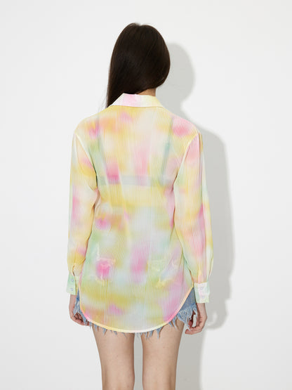 Sheer Placket Blouse 119155