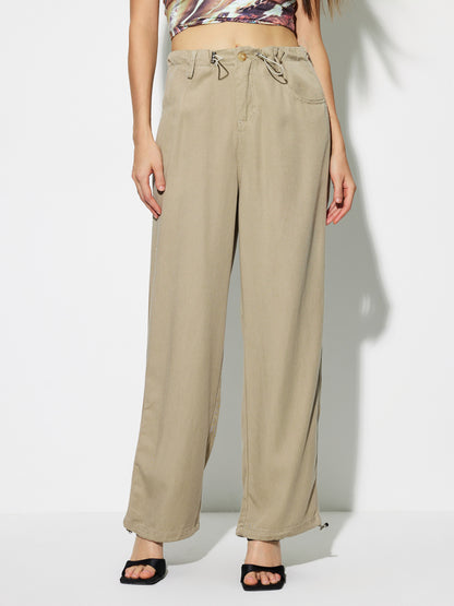 Gathered Straight Leg Jeans 1274552