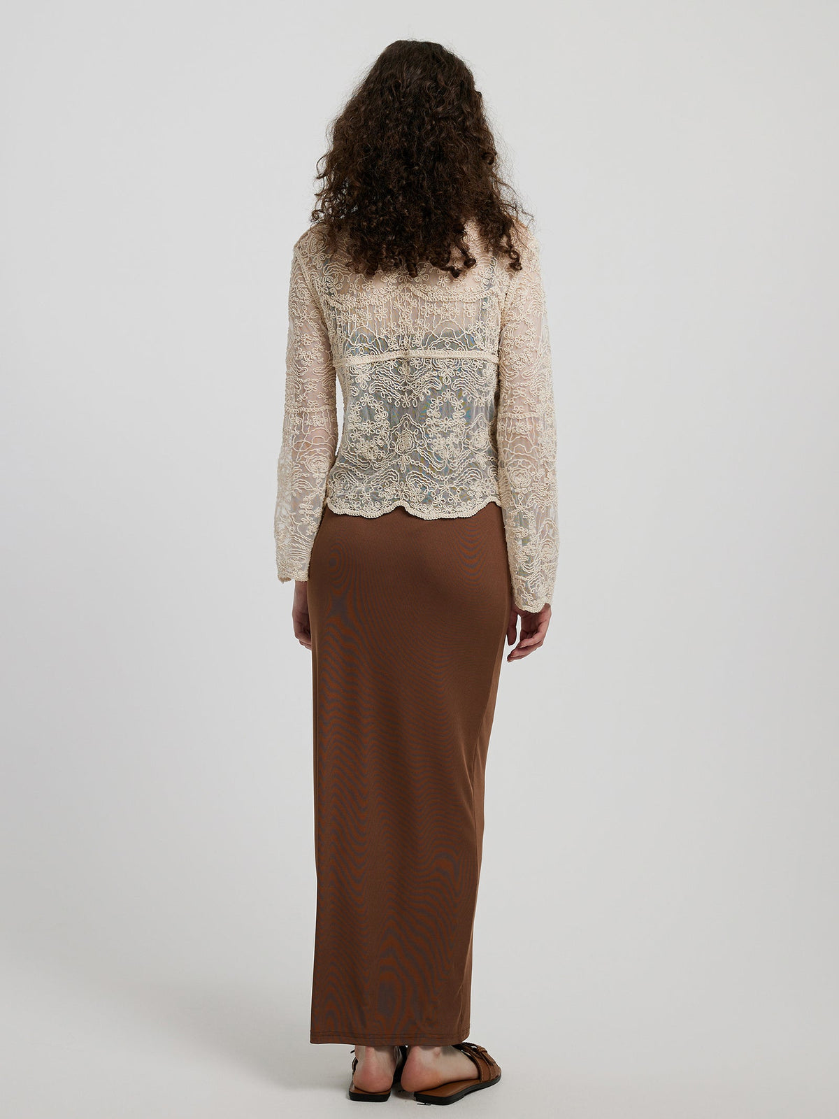 Embroiled Openwork Knit Cardigan 1232762