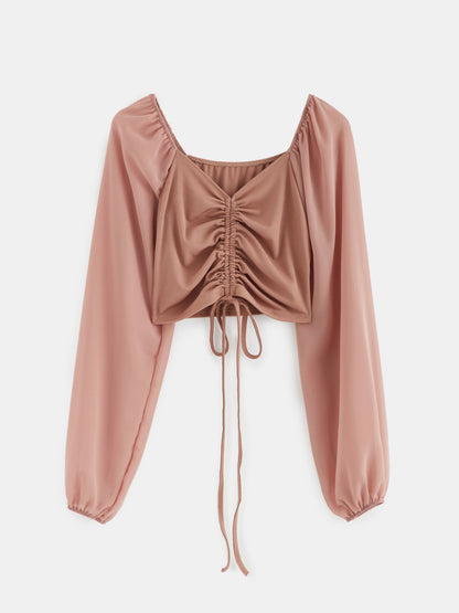 وردەکاری پەیوەندیکردن Ruched Crop Top 120583