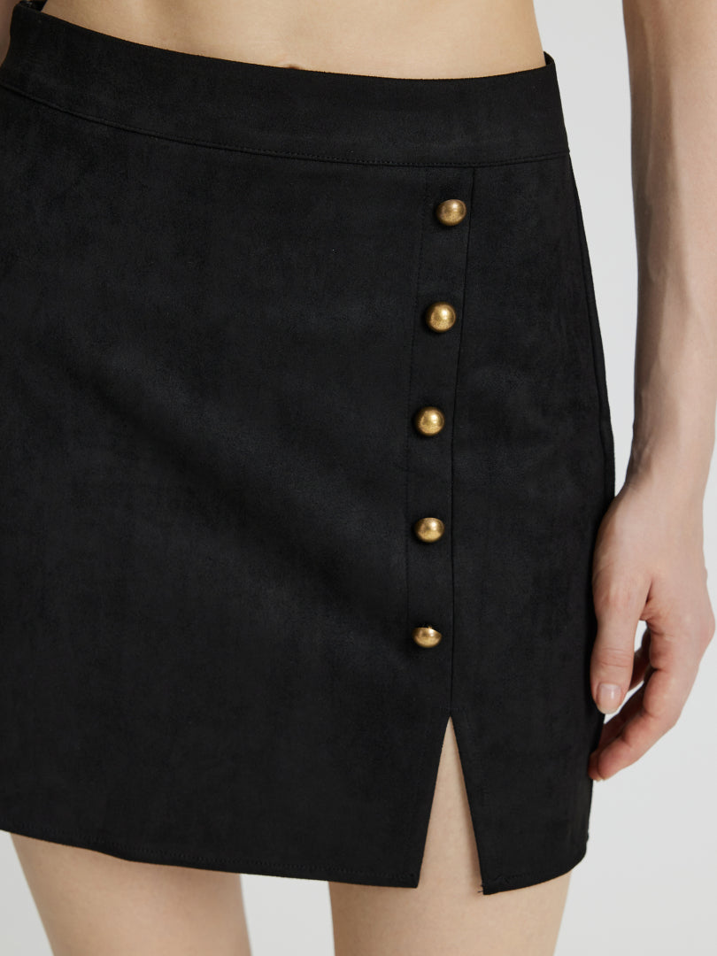 Studded Suede Skirt 111865
