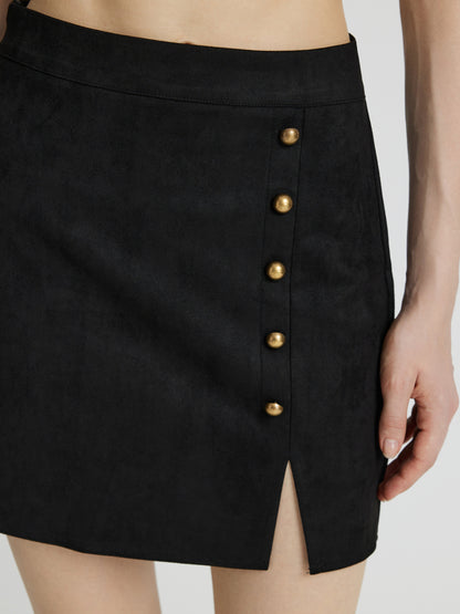 Studded Suede Skirt 111865