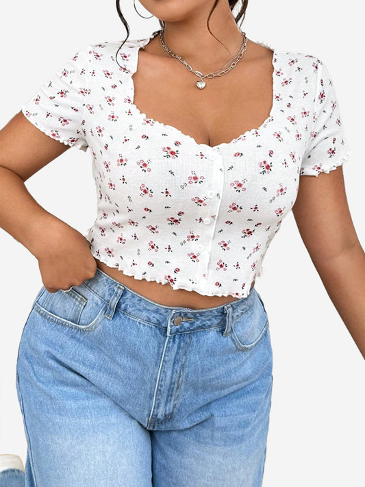 Plus Size Printed Plus Size Tops 1270442