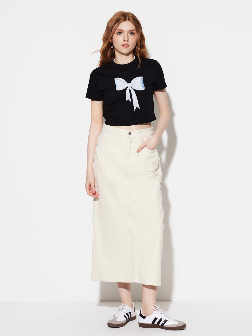 Denim A-Line Skirt 1281352