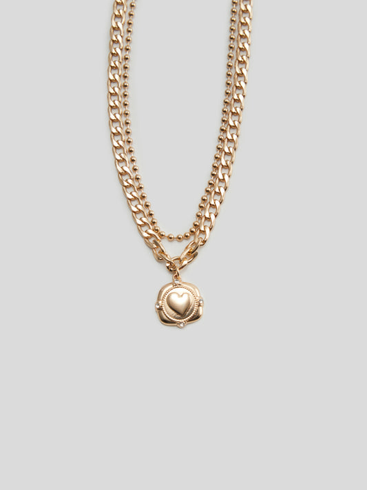 مجوهرات صناعية هندسية - قلادة متعددة الطبقات 116548