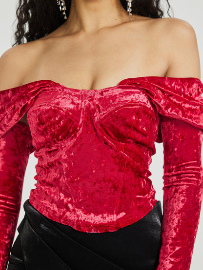 Bardot Top With Detached Sleeves 116815