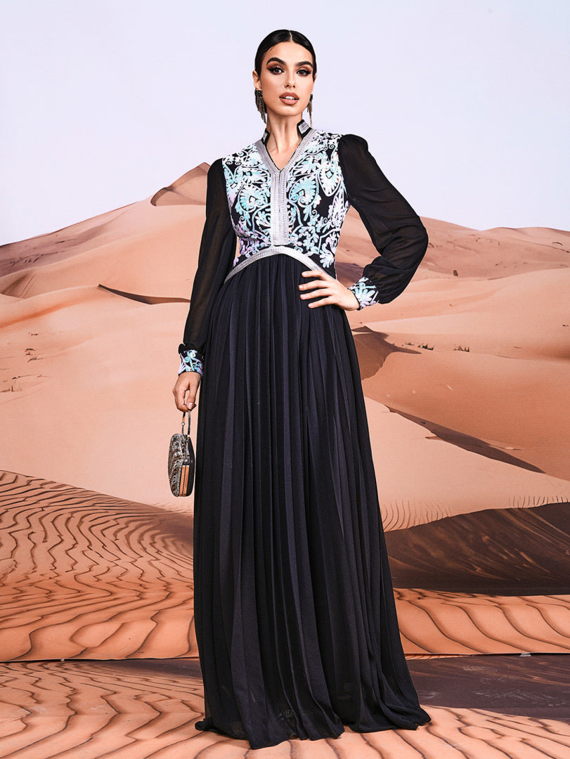 Pleated Arabian Dresses 1300422