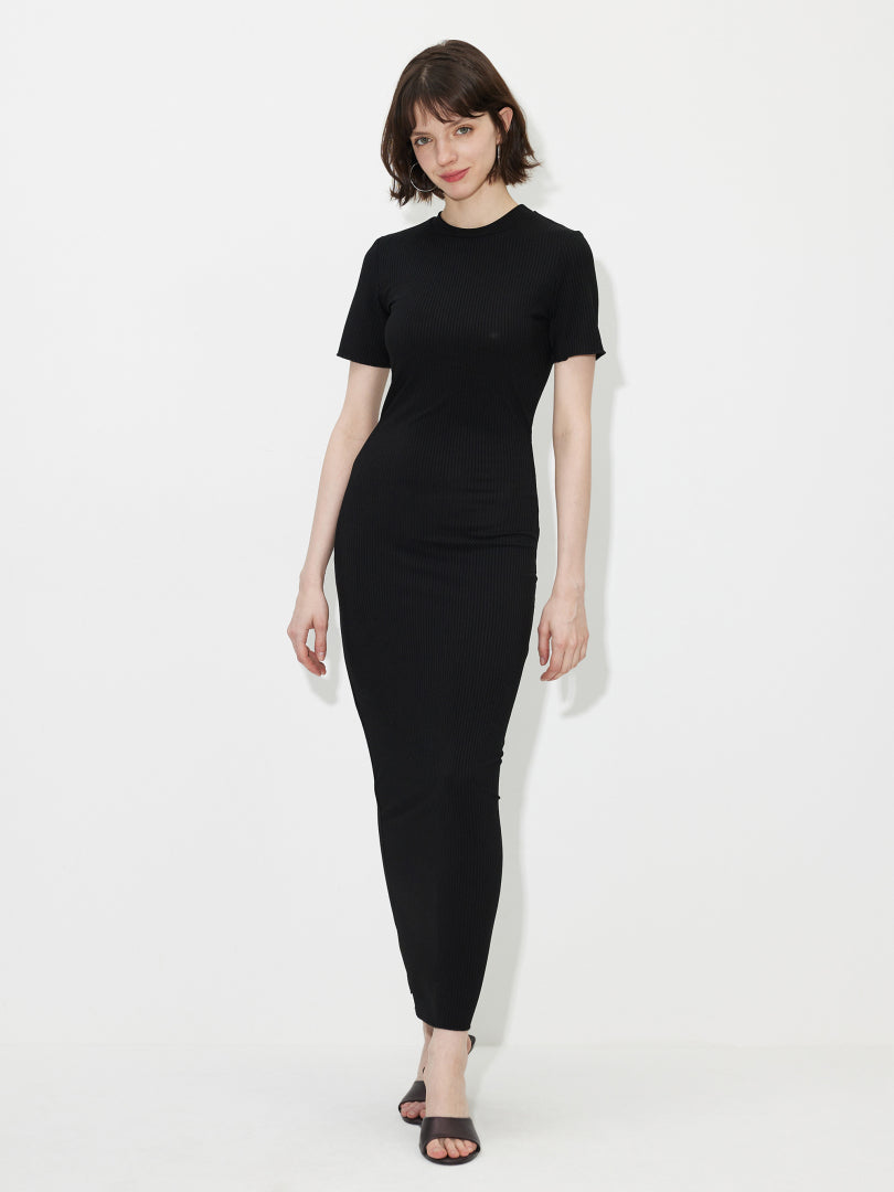 Ribbed Belted Bodycon Dress 120311