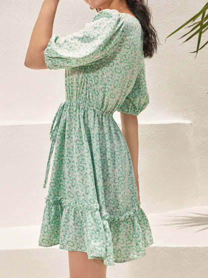 Ruffle A-Line Dress 75841