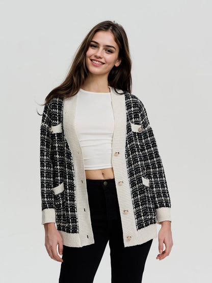 Buttoned Knit Cardigan 116513