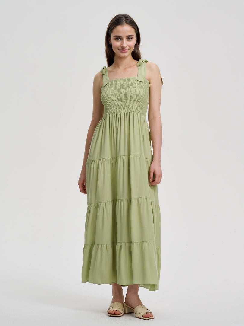 Smocking A-Line Dress 114083