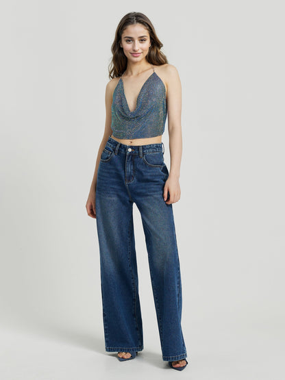 Open Back Halter Top 111985