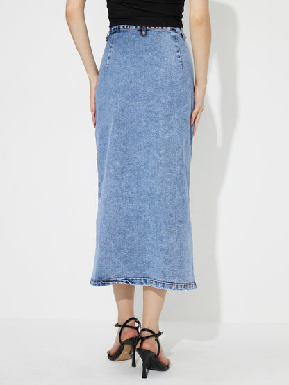 Denim Straight Skirt 1236672