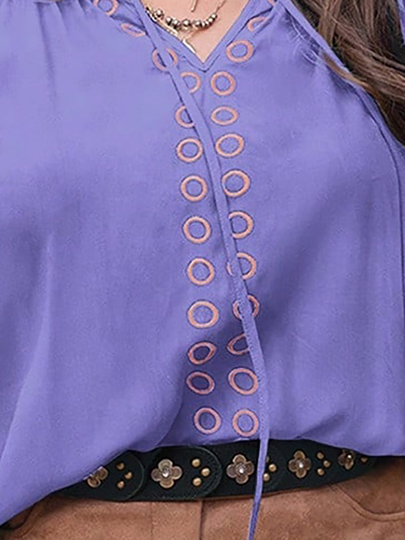 Plus Size Embroidered Plus Size Tops 1235192