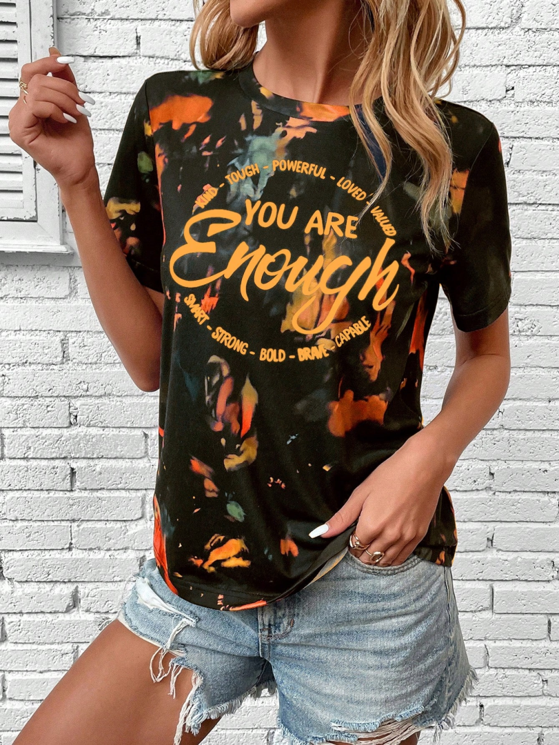 Printed Placket T-Shirt 1300832