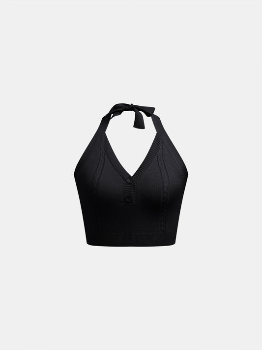 Open Back Halter Top 1248572